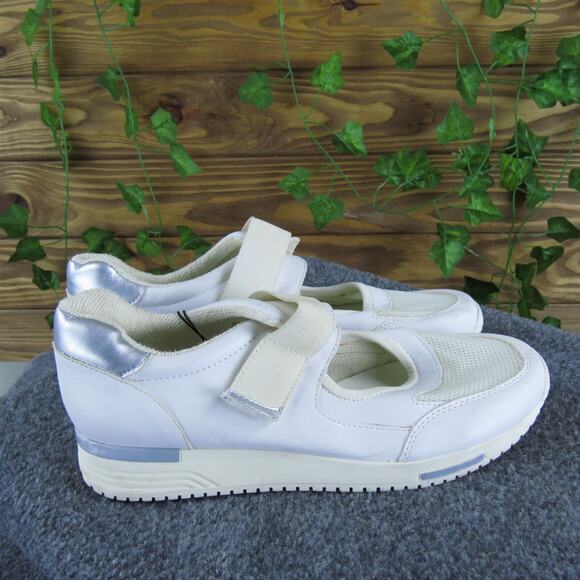 Zara Women's Basic Collection Sneaker White Synthetic 10 Medium Gently Used 2025 - Picture 3 of 6